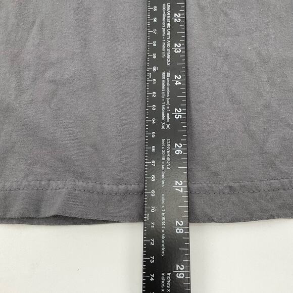 Fox Racing Long Sleeve Tee Size M Charcoal Grey Blue Fox Head Logo Mens Graphic - Picture 7 of 9